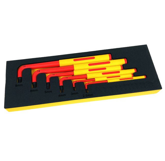 Insulated Hex Key Set, 6 Piece, Extra Long