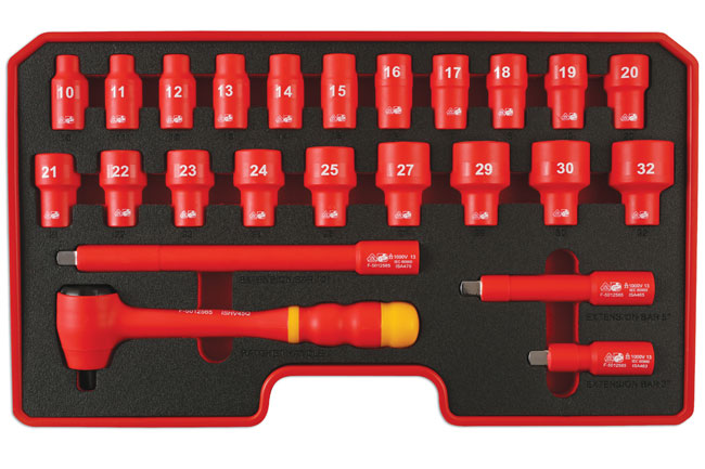VDE Insulated Tool Kit 24 Piece, 1/2in Drive