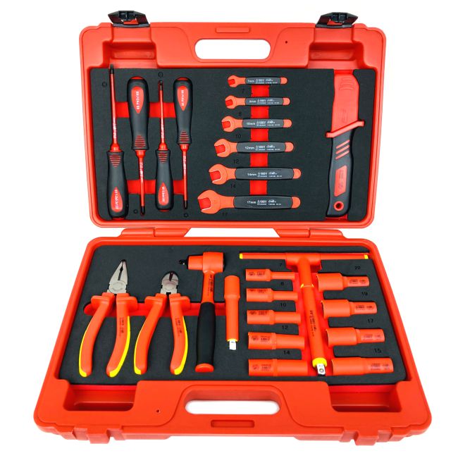 VDE Insulated Tool Kit 25 Piece, 3/8in Drive