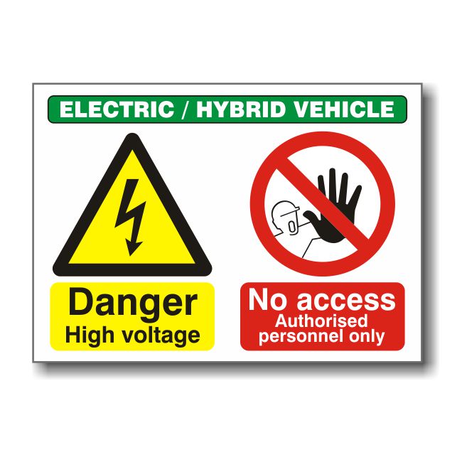 Danger High Voltage, No Access Sign, 300 x 400mm
