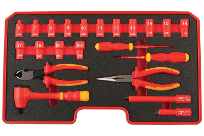 VDE Insulated Tool Kit 22 Piece, 3/8in Drive